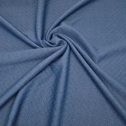 Diamond-patterned stretch jacquard (teal)
