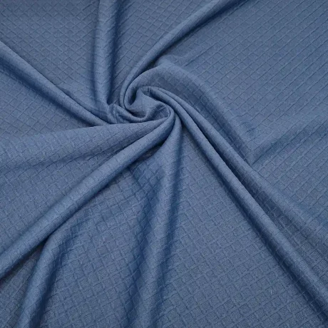 Diamond-patterned stretch jacquard (teal)