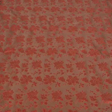 Textured red jacquard with raised motifs - Image 2