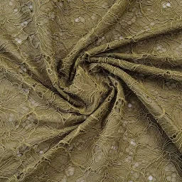 Corded lace, avocado green