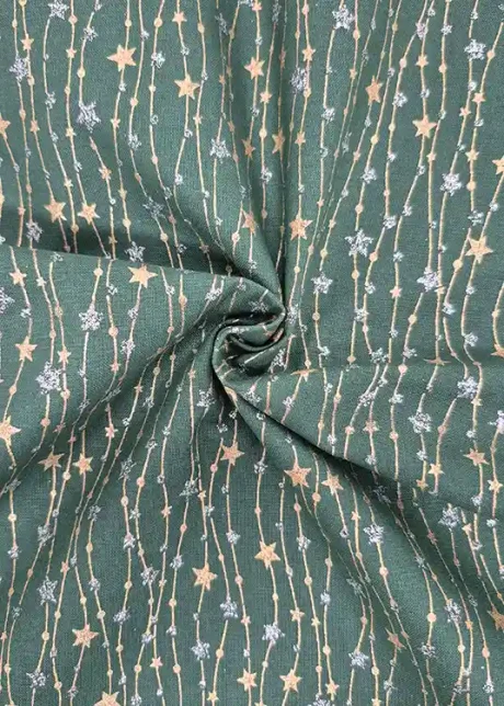 John Louden 100% craft cotton (Star Garland, green)