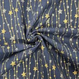 John Louden 100% craft cotton (Star Garland, navy)