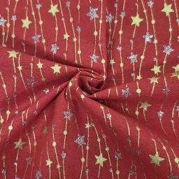 John Louden 100% craft cotton (Star Garland, red)