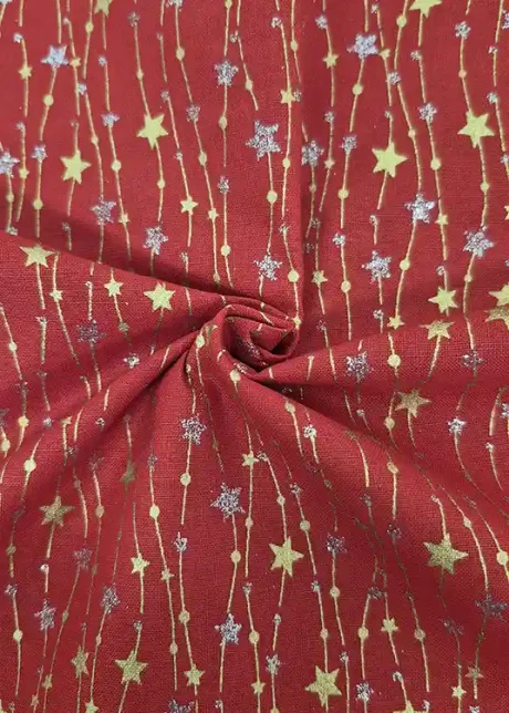 John Louden 100% craft cotton (Star Garland, red)
