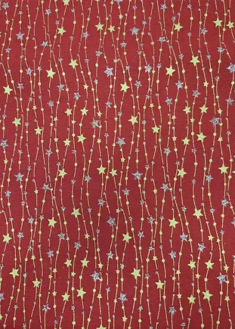 John Louden 100% craft cotton ("Star Garland", red) - Image 2