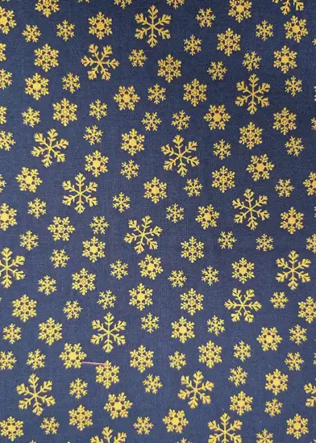 John Louden 100% craft cotton (Snowfall, navy/gold)
