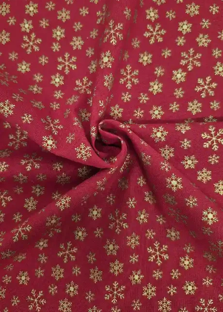 John Louden 100% craft cotton (Snowfall, red/gold)