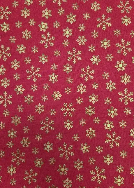 John Louden 100% craft cotton (Snowfall, red/gold)