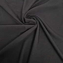 Wool rich self-stripe poly blend (black)