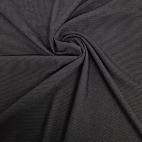 Wool rich self-stripe poly blend (black)