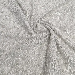 Embroidered tulle with sequins (silver)