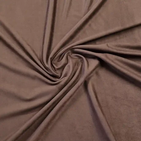 Rich suede-effect stretch fabric (chocolate)
