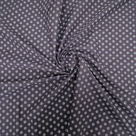 100% cotton poplin print, "Savile Row" (navy)