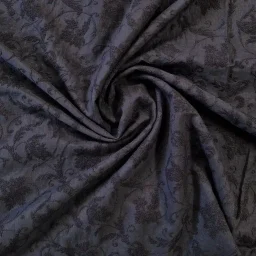 Matt black stretch jacquard
