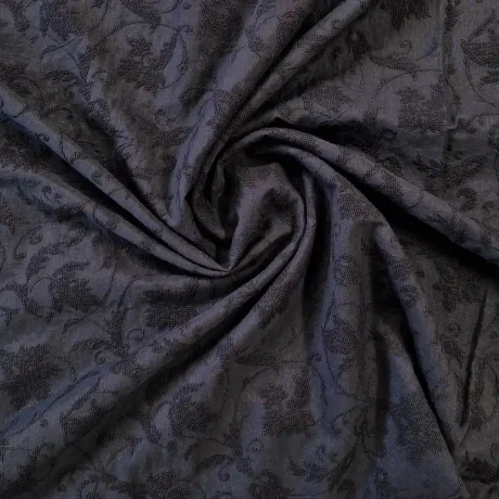 Matt black stretch jacquard