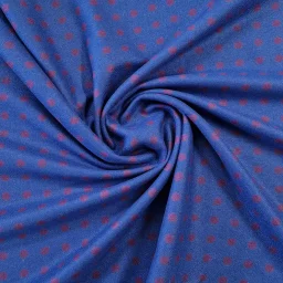 Royal blue 100% wool tweed with damson spot