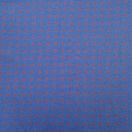 Royal blue 100% wool tweed with damson spot - Image 2