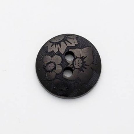 2-hole 'Floral Damask' buttons, 15mm (navy, black, white) - Image 3