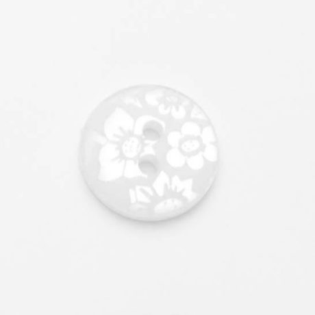 2-hole 'Floral Damask' buttons, 15mm (navy, black, white) - Image 4