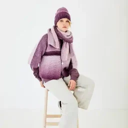 10185 Ladies' Up and Over Cardigan, Hat and Scarf