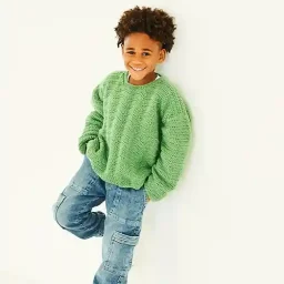 10197 Children's Crochet Sweater Tank, Scarf & Hat