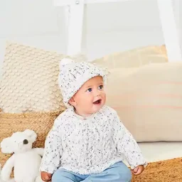 10201 Babies' Sweater, Hat and Blanket