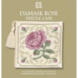 “Damask Rose” needle case cross-stitch embroidery kit