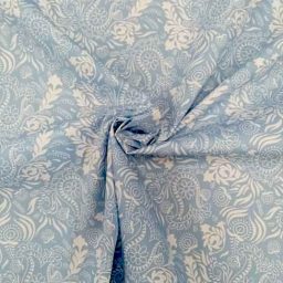 Rose & Hubble 100% cotton poplin “Tulip" (Blue)
