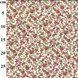 Rose & Hubble 100% cotton poplin, "Mountain Thyme" (pink)