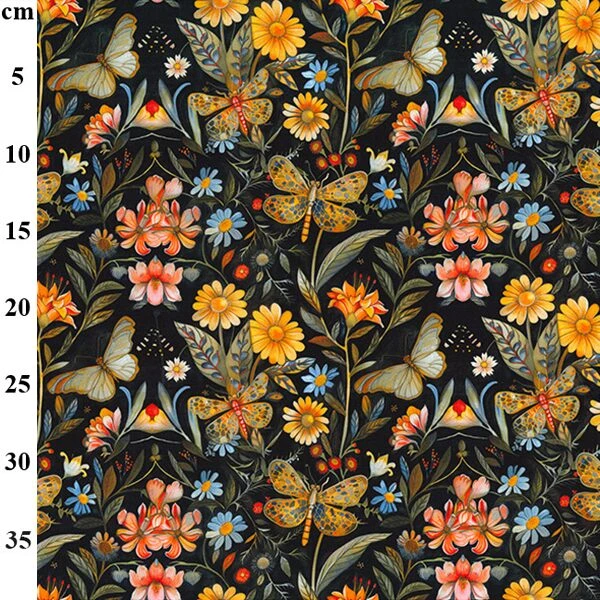 Rose & Hubble 100% cotton poplin print, "Botanicals"