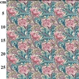 Rose & Hubble 100% cotton poplin print, "Acanthus"