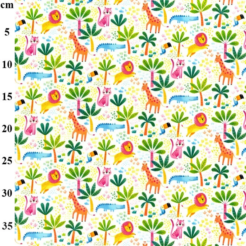 Rose & Hubble 100% cotton poplin print, "Safari"