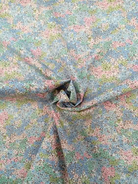 Rose & Hubble 100% cotton poplin “Bountiful" (Blue)