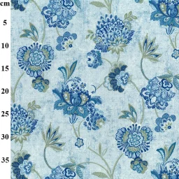 Rose & Hubble 100% cotton poplin print, "Cornflower" (Light Blue)