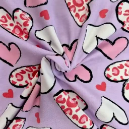 "Lavender Love", Stretch Cotton Jersey (1.2m remnant)