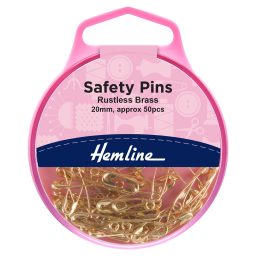 Brass safety pins, 19mm (box 50)