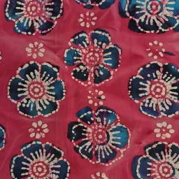 John Louden 100% cotton, batik print (cerise pink and blue)