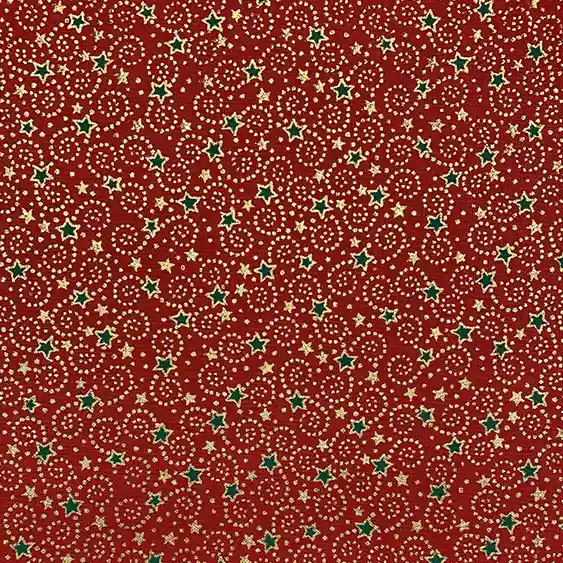 John Louden 100% craft cotton "Christmas Cracker" (red)