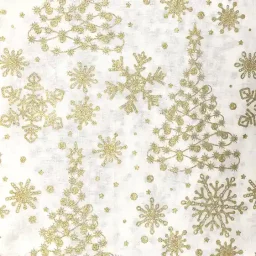 John Louden 100% craft cotton "NY Fairytale" (cream/gold)