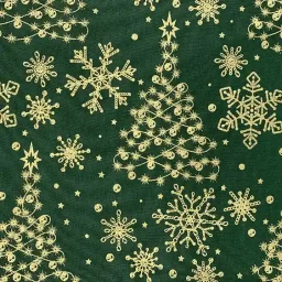 John Louden 100% craft cotton "NY Fairytale" (Green/Gold)