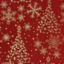John Louden 100% craft cotton "NY Fairytale" (red/gold)
