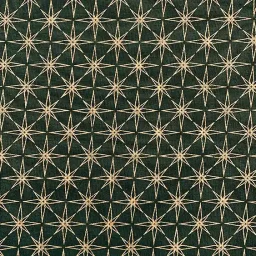 John Louden 100% craft cotton "Christmas Star" (green/gold)