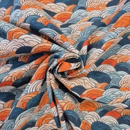 Rose & Hubble 100% cotton poplin "Japanese Waves"