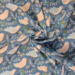 Rose & Hubble 100% cotton poplin "Turtle Doves"