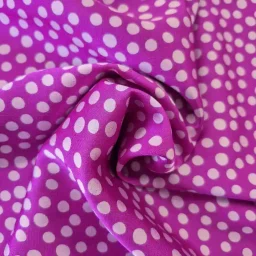Orchid spot polyester print, magenta
