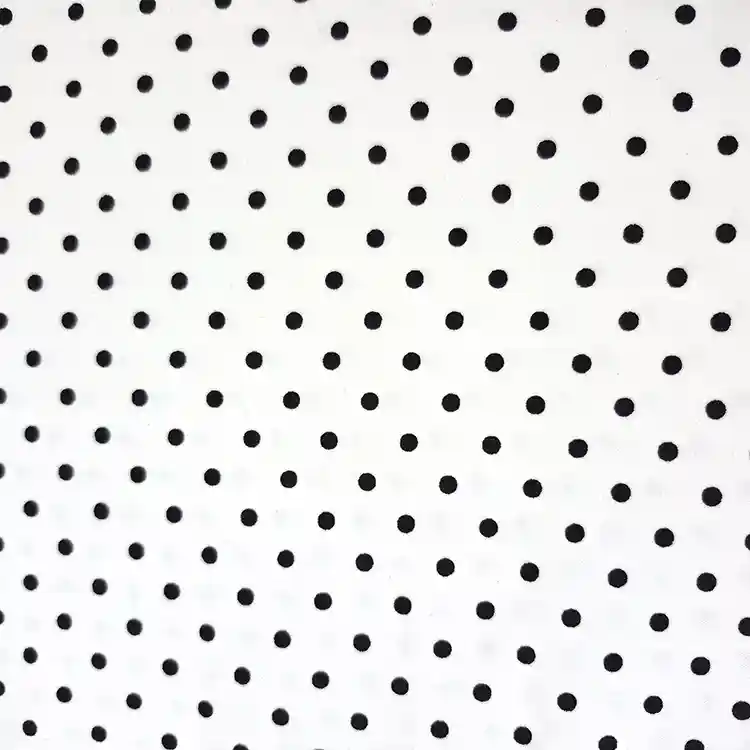 Black and white polka dot cotton-rich stretch polycotton - Image 2