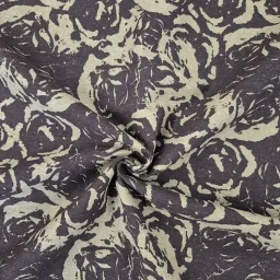 100% cotton, chocolate rose print (brown/beige)