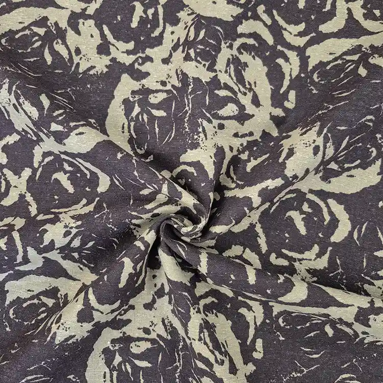 100% cotton, chocolate rose print (brown/beige)