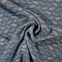 Textured daisy-pattern jacquard (teal)